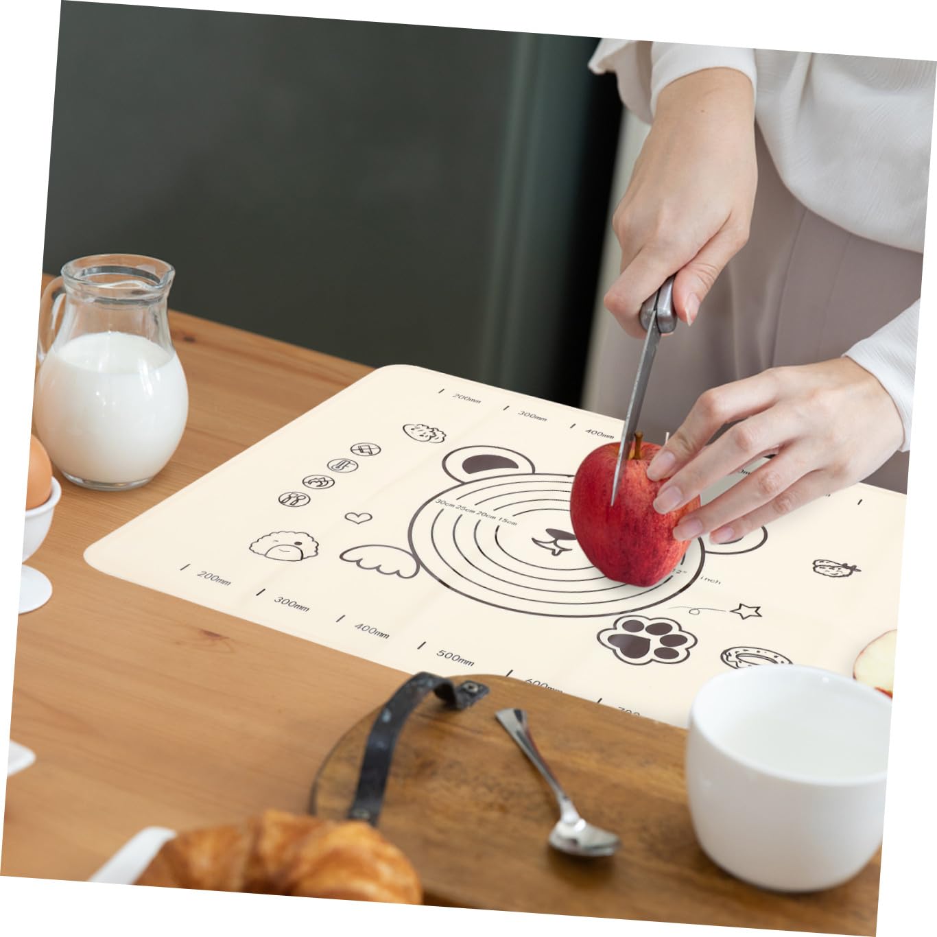 WOONEKY Alfombrilla De Antideslizante De De Alimenticio Para Repostería y Cocina Esterilla Multifuncional Para y Diseño Tapete Resistente Adherente
