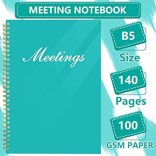 Miniatura 2 de Cuaderno de reuniones para organización del trabajo, cuaderno de trabajo profesional B5 para tomar notas de reuniones, organizador de reuniones en