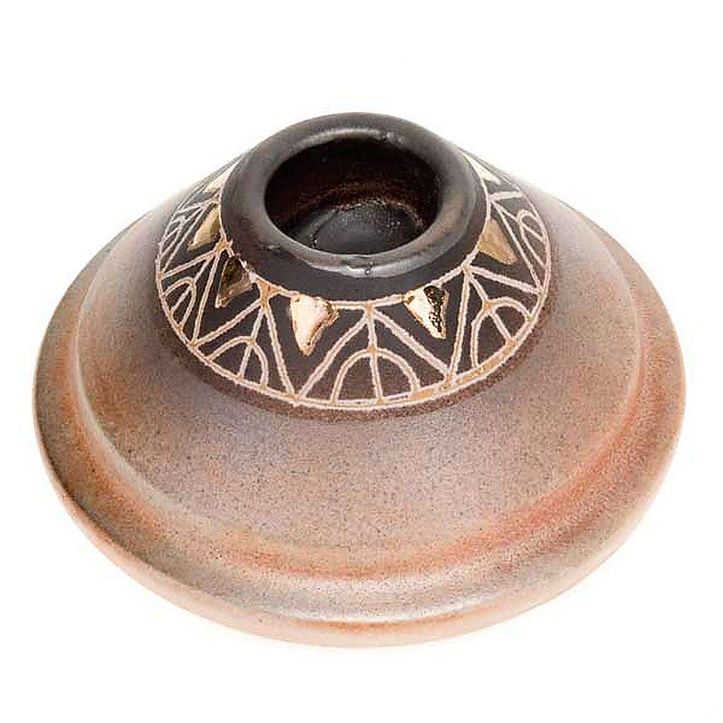 Holyart Small Ceramic Candle-Holder, BeigeHeight: 5 cm|Base Diameter: 11 cmBeige