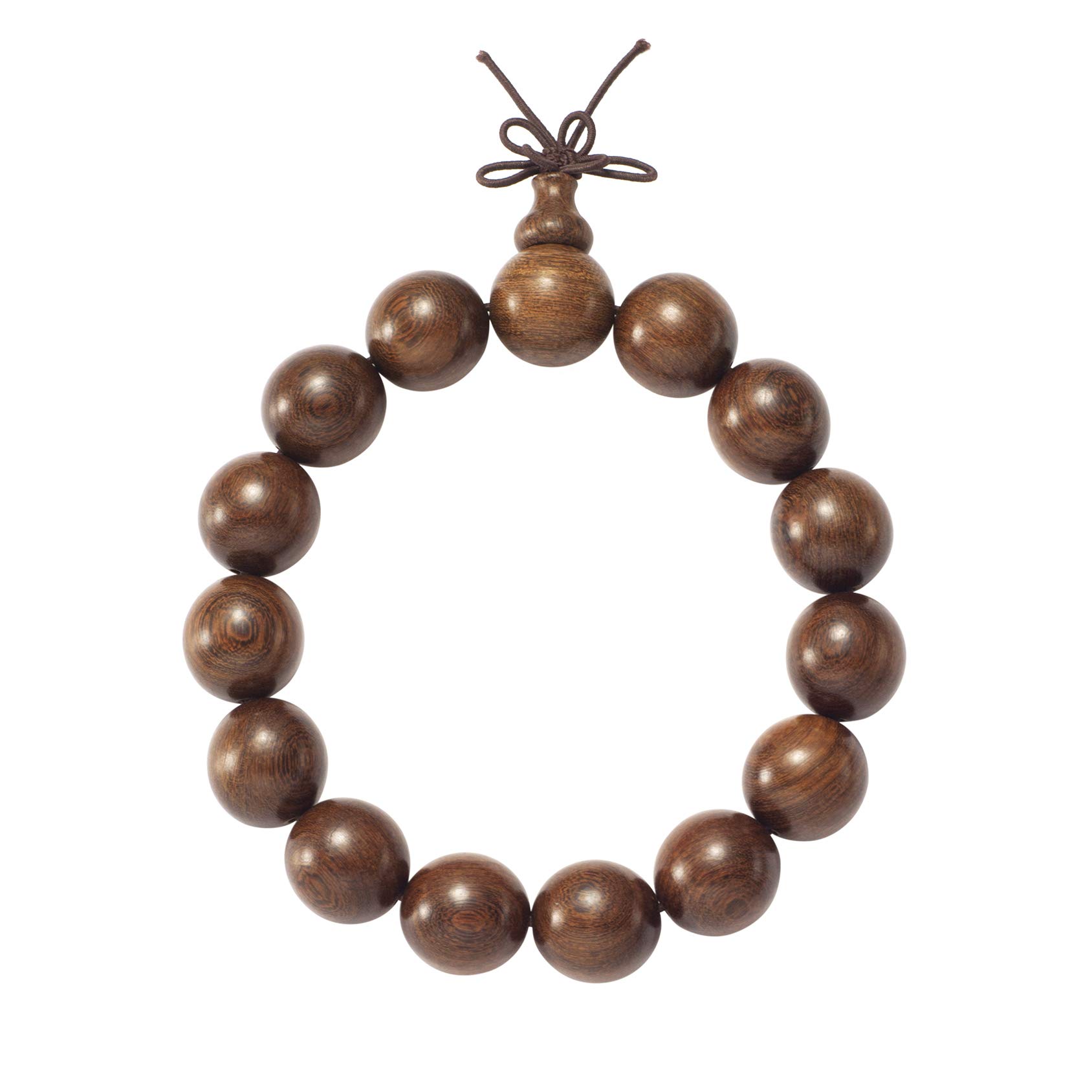 Buddha Bracelet Men Prayer Zen Buddhism 15mm Mala Beads Bracelet Tibetan Buddha Meditation Natural Gold Sandalwood