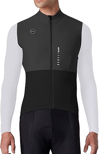 Miniatura 2 de GCRFL Camiseta de ciclismo para hombre, manga larga, camiseta de ciclismo de carretera, bolsillo con cremallera, ligera, ajuste profesional UPF 50+