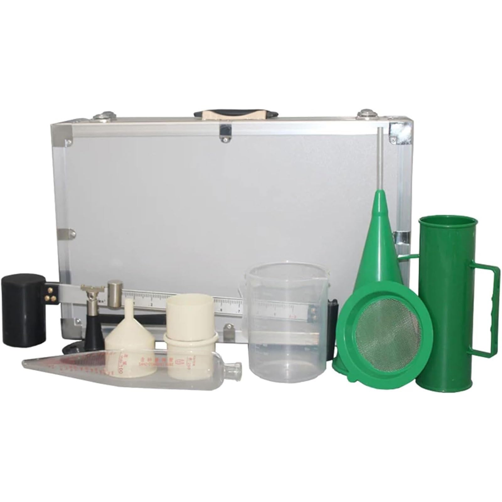 YXFAZPP Portable Mud Viscometer Kit, Professional Slurry Test Kit with Aluminum Box,3 Piece Kit Hydrometer,Sand Content,Viscometer,Precise Rheometer