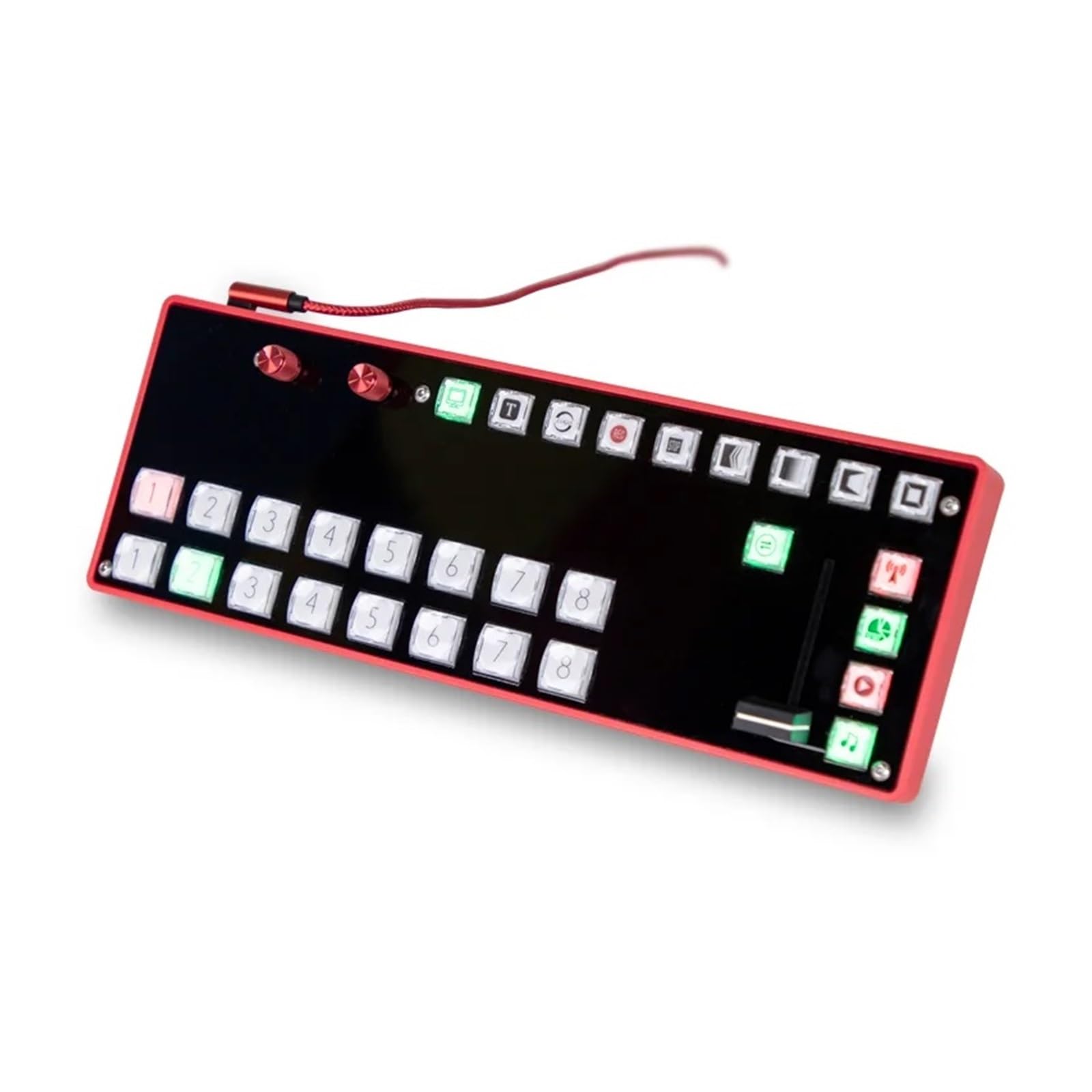 Vmix Mini Switcher Control Panel MIDI2.0 Videoaufnahme-Schalttafel Typ-C-Schnittstelle for Vmix OBS New Media Live für Gaming-Streaming und Multi-Source-Aufnahme(Mini Switcher)
