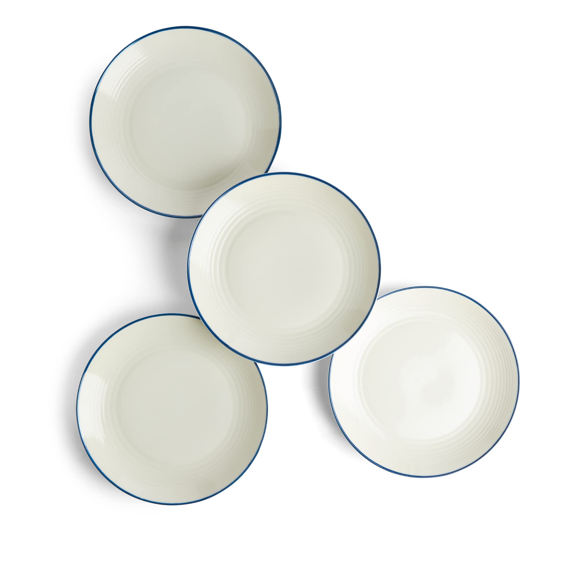 Royal Doulton White/Blue Gordon Ramsay Maze Denim Line Dinner Plate (Set Of 4)