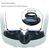 Vista 5 de LICHIFIT Miopía Gafas Espaciador Anillos Marcos para Meta Quest 3 VR Auricular Lente Resistente A Los Arañazos Protector Miopía Gafas Parachoques