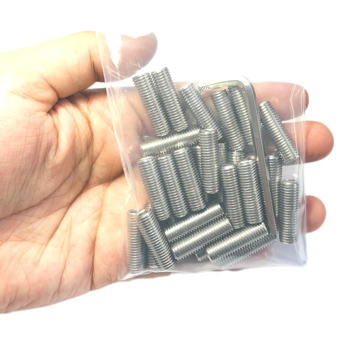 30pcs 5/16-24 x 1" inch Set Screws 304 Stainless Steel Allen Head Hex Hexagon Socket Set Screws with Allen Wrench,Set Grub Screws Hex Allen Head Socket Set Screws.(1" Length)