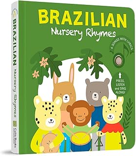Brazilian Nursery Rhymes Book - Sound Books for Toddlers 1-3 Years Old - Interactive & Educational Music Toys for Bilingual Children with Lyrics & Translations - Musical Gifts for Kids