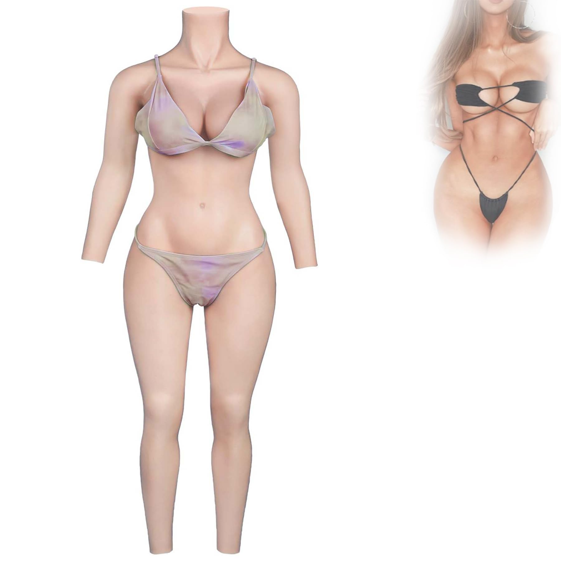 Adima Body per Protesi Pettorale in Silicone Realistico Pantaloni Finti per Potenziare L'anca Travestiti per La Coppa C Transgender