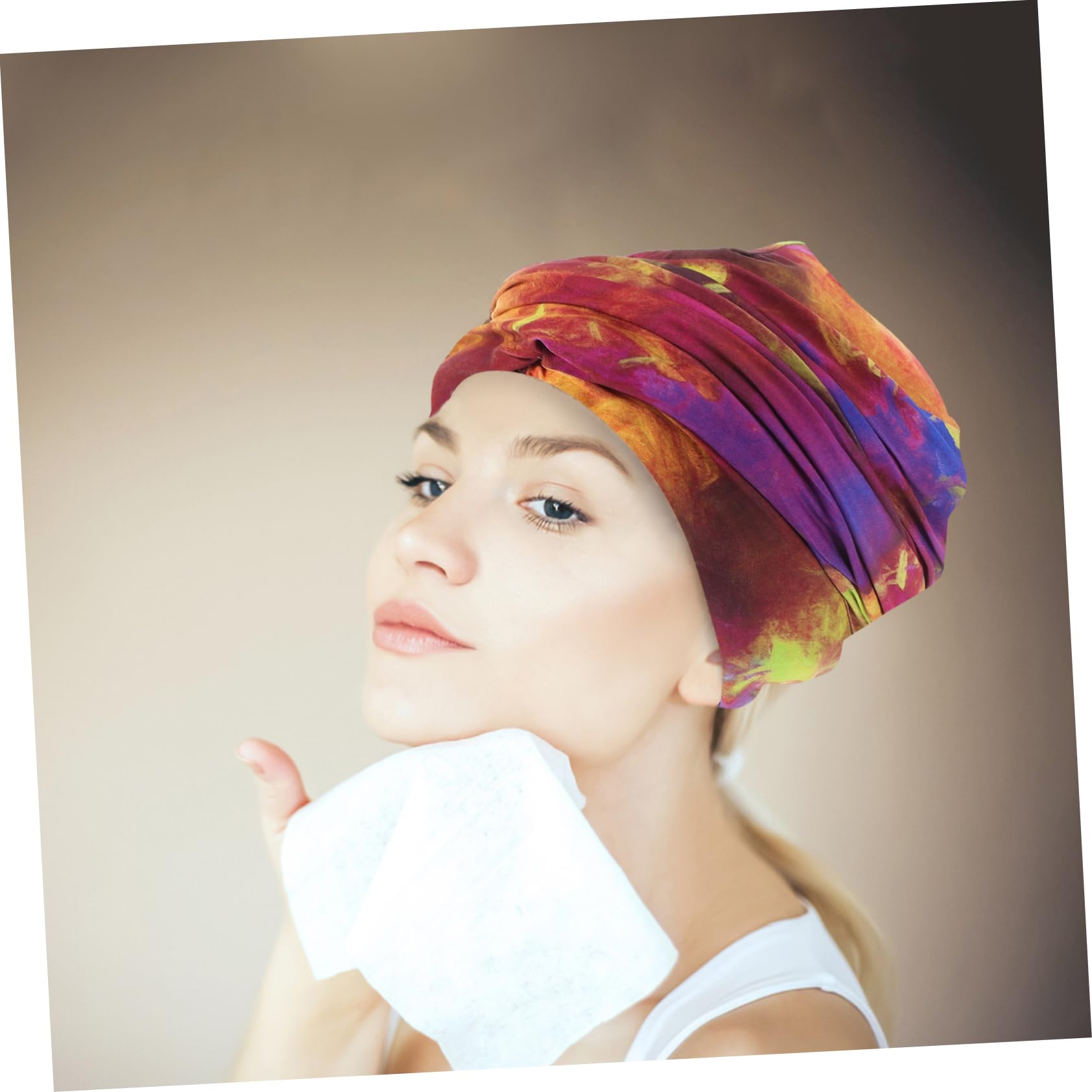 Gorro de natación Gorras de natación Tapa de natación para Cabello Largo Gorros de baño para Gorra Impermeable para Mujer Tapa de Ducha para Mujeres Gorra de baño poliéster
