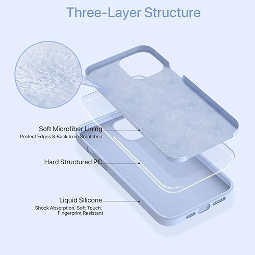 Miniatura 1806 de Miracase - Funda diseñada para iPhone 11 con protector de pantalla, funda de goma de silicona líquida, protección total contra caídas y a prueba