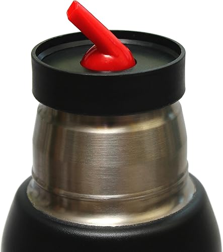 Miniatura 5 de Mate Green Largoinox - Frasco térmico de acero inoxidable 188 de 1 litro, color negro, ideal para té mate, mantiene el calor y el frío durante 8