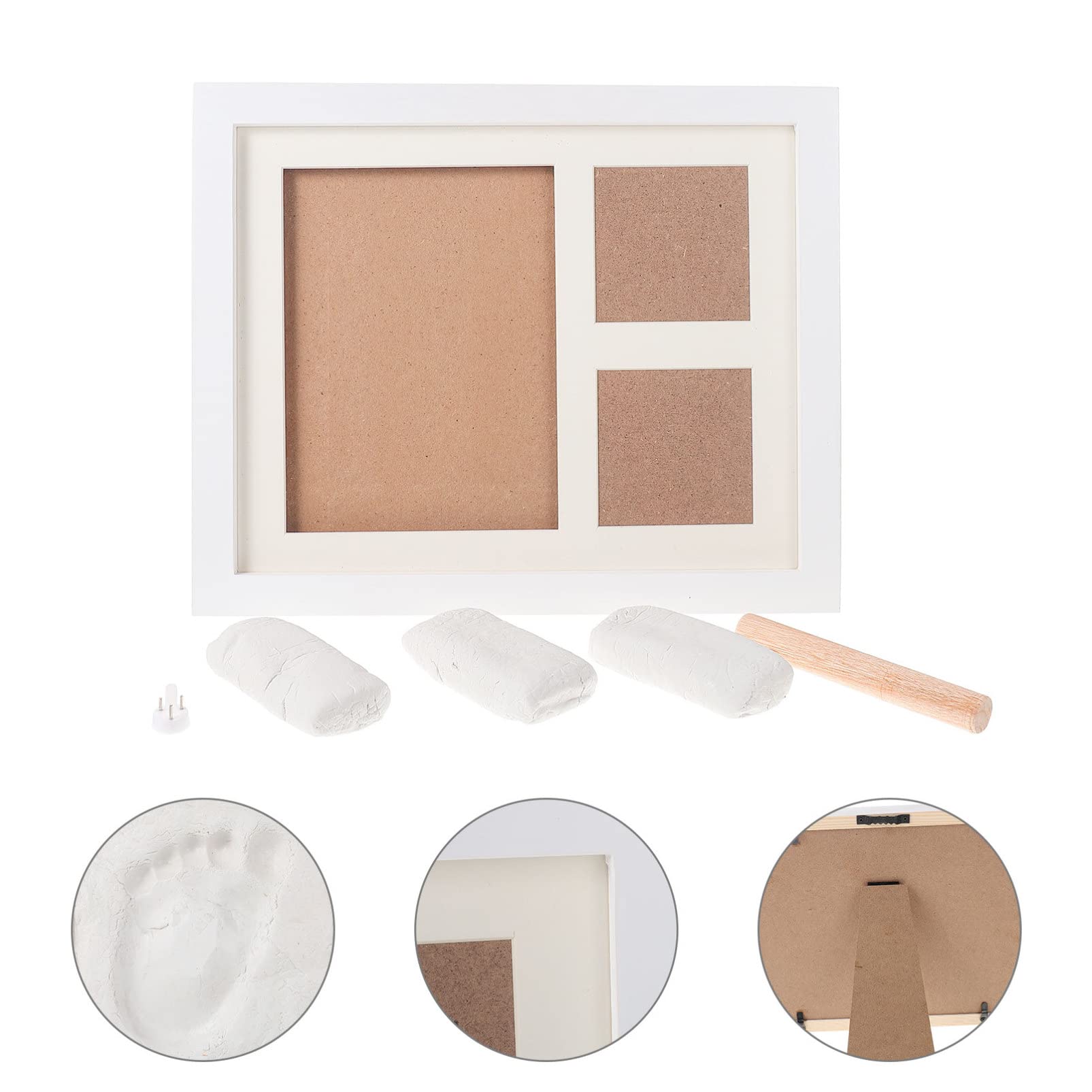 1 Juego Marco De Fotos De Barro Con Huella De Mano Kits De Impresión De Manos Para Pintar Por Número Para Adultos Equipo De Bebé Kit De Molde Almohadilla De Tinta