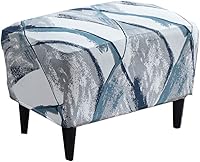 Vista 28 de Eco-Ancheng Funda elástica para silla, funda otomana rectangular de almacenamiento, funda otomana para reposapiés, fundas otomanas para taburete