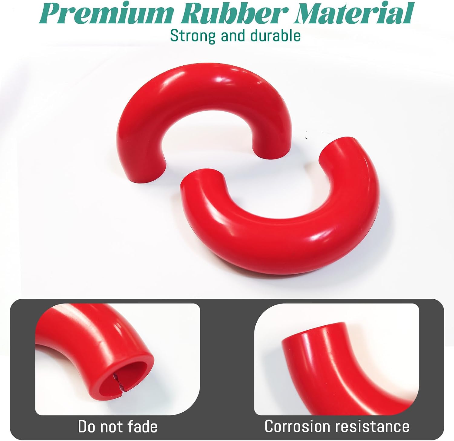 Bilisin Rear Bumper Tow Hook Covers Compatible with INEOS Grenadier 2020-2024 Accessories,Hitch Cover Tow Hook Rubber Sleeve Protectors Decoration (2PCS Red)