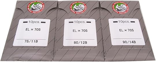 Organ Needle 30pcs 2022 Organ ELX705 Ball Point Needles in CKPSMS Clear Plastic Box for Household Portable Sewing Machines (Needle Size: 11#+12#+14# each size, 10