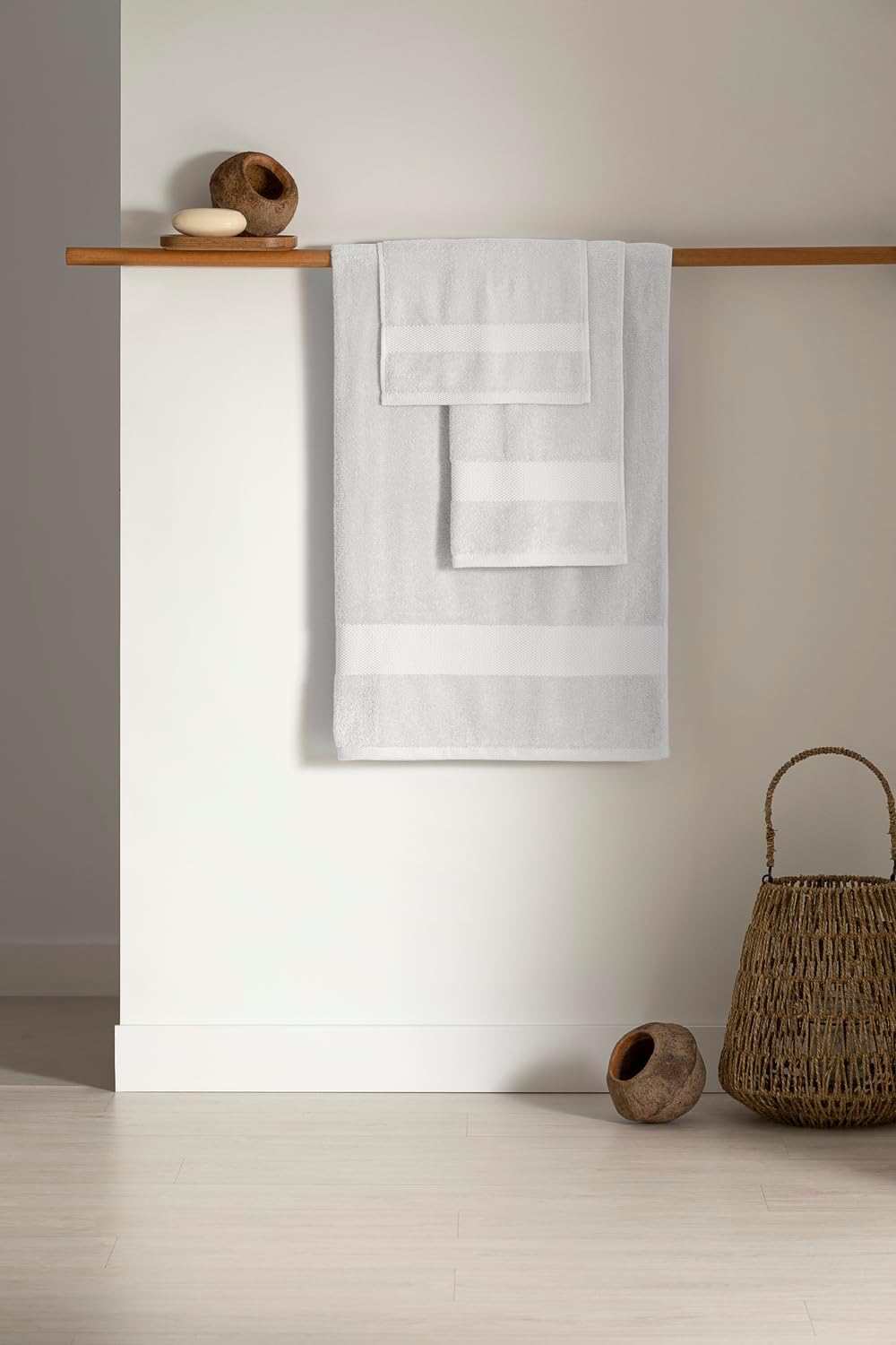 Juego Toalla Algodon 500 GR 3 Pieces (Sabana) 101 Blanco Paduana