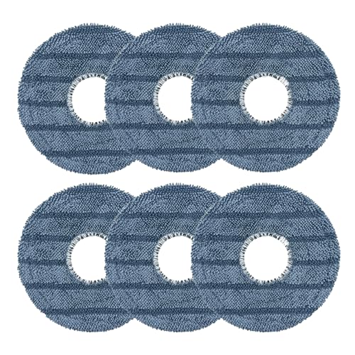6-Pack C20 Mop Pads Compatible with Eufy Robot Vacuum Omni C20 – Washable Microfiber Mopping Cloth Refills, Reusable Replacement Pads for C20 Omni Floor Cleaner