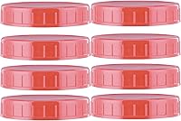 Vista 8 de 8 tapas para frascos de boca ancha, tapas de plástico para tarros Mason con anillos de sellado de silicona, tapas para conservas de boca ancha