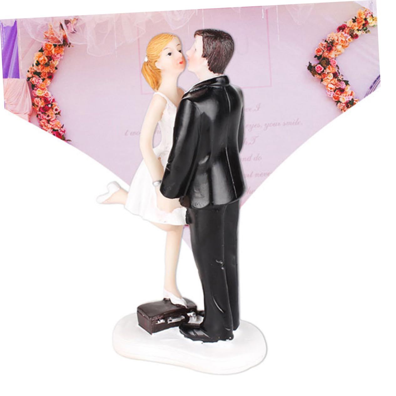 Abaodam 2stücke Braut Und Bräutigam Figuren Aus Resin Hochzeitskuchen Deko Süße Tortenaufsätze Für Hochzeit Und Feiern Liebevolle Tortendekorationen Teiliges