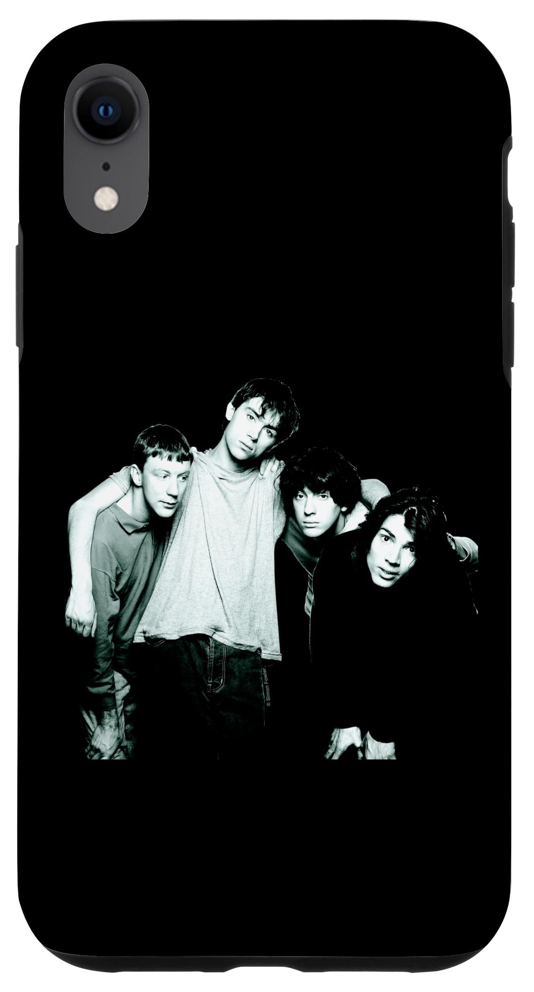iPhone XR Britpop Band Blur B&W Portrait By Simon Fowler Case