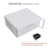 Vista 2 de LeMotech - Caja de derivación, caja eléctrica IP65 resistente al agua y al polvo, carcasa de plástico ABS para proyectos electrónicos, color blanco