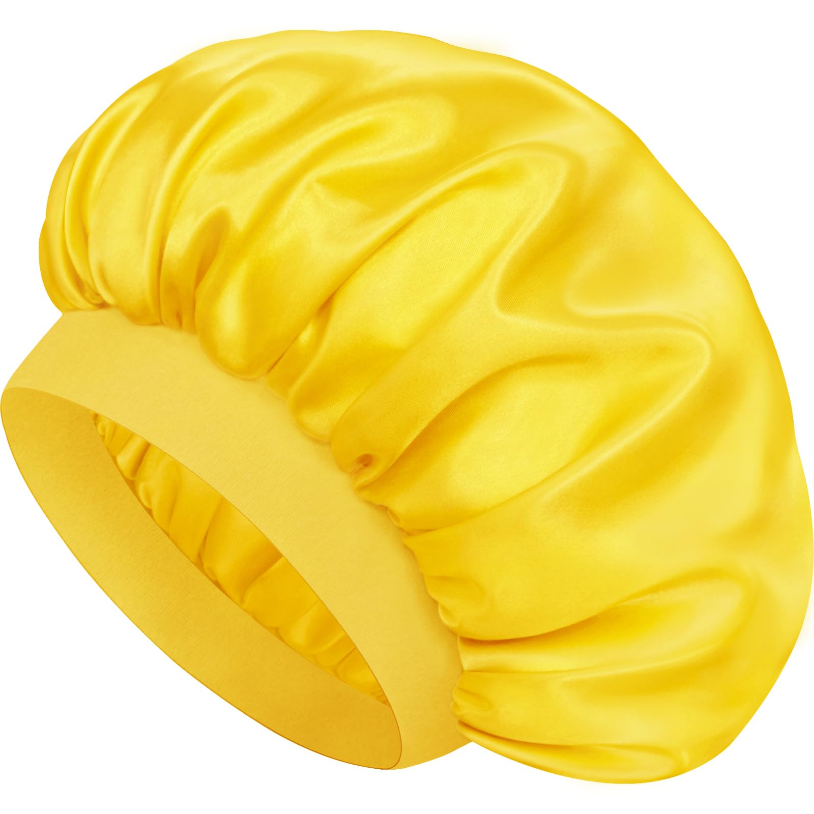 Satin Silk Bonnet for Hair, Double Layer Sleep Cap for Men &amp; Women