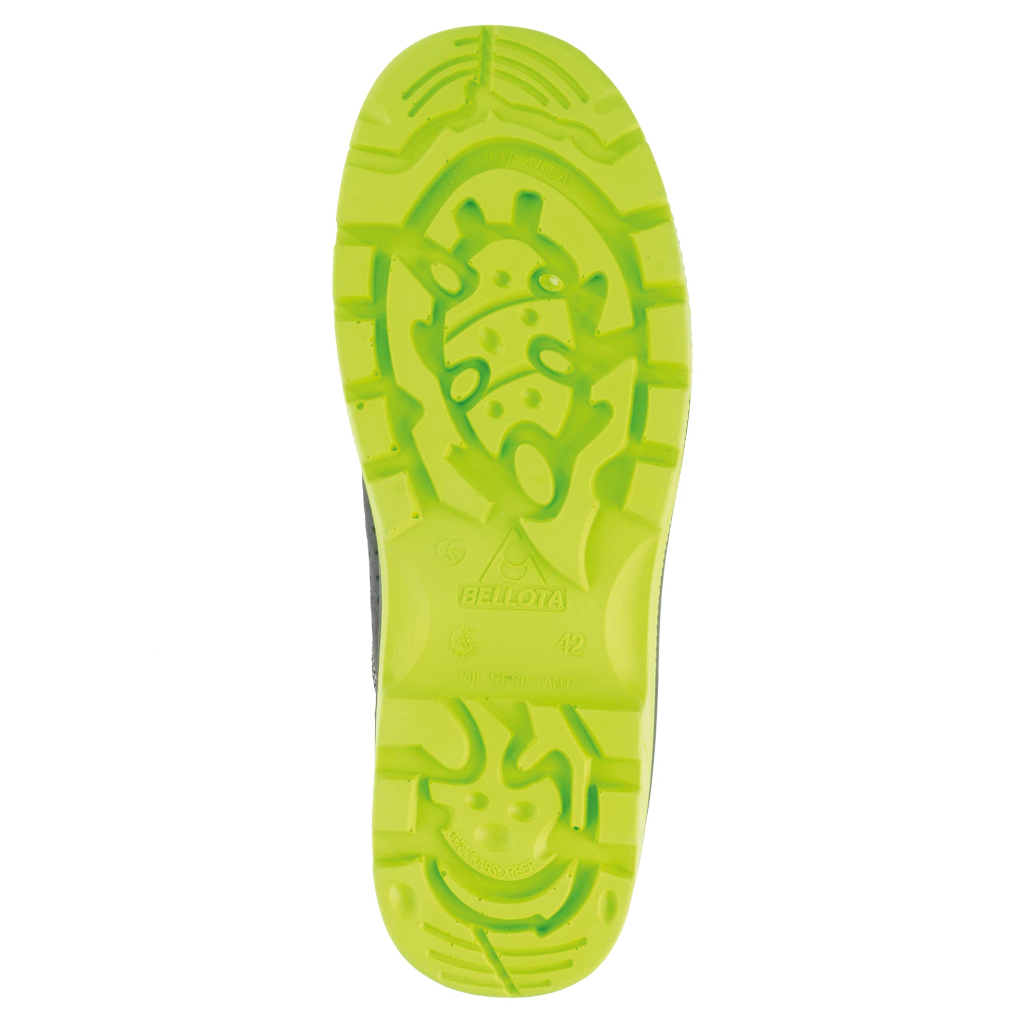 Bellota Zapato de Seguridad Comp+ Easy S1P / 7231242S1P, Incendios Hombre, Gris,Verde,Negro, 42 EU Ancho