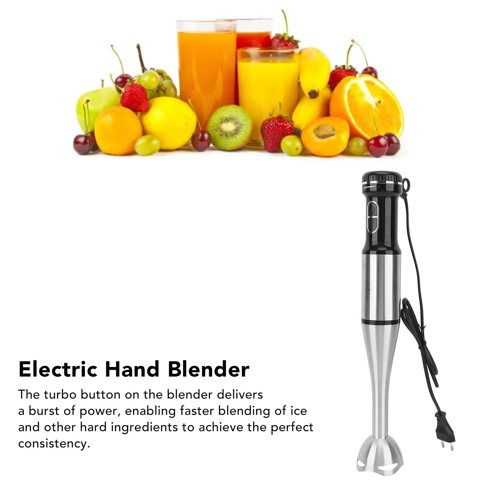 Blender Ręczny,Blender Zanurzeniowy o Mocy 1000W z Ostrzem ze Stali Nierdzewnej, Mini Ręczny Mikser Elektryczny,Maszynka do Mielenia żywności, Ręczny Blender W Sztyfcie do Koktajli