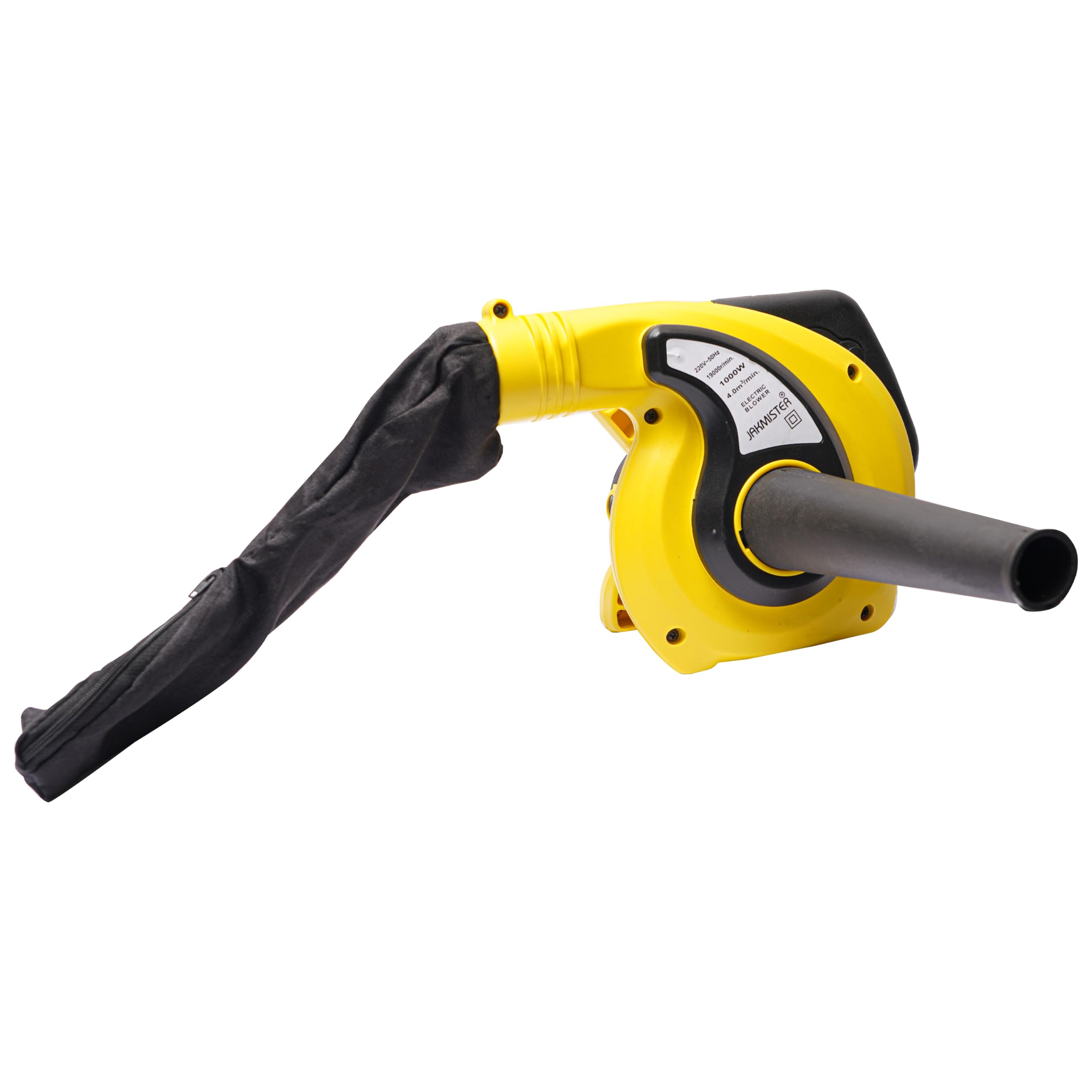 JAKMISTER Air Blower, Corded Electric, Vacuum Pipe with Suction, Yellow, 1000W, Portable, Anti-Vibration, 19000RPM, 60mins Continuous Operation, with Collection Bag, 1.5 kg-image-48