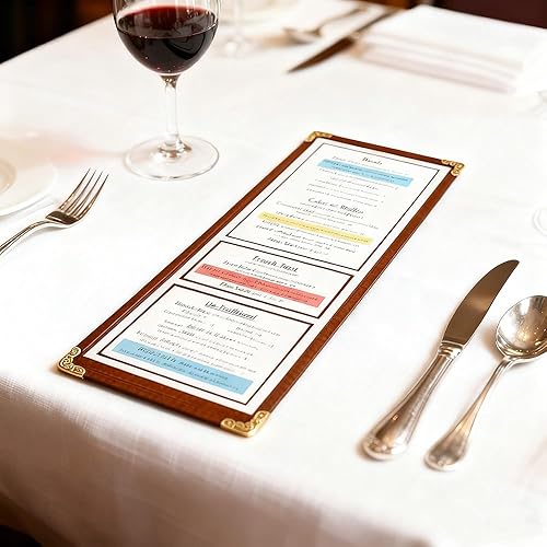 Miniatura 267 de Goodsmart - Fundas para menú de restaurante, paquete de 25 unidades, color negro, 2 vistas, soportes para menú de carga superior, cubiertas