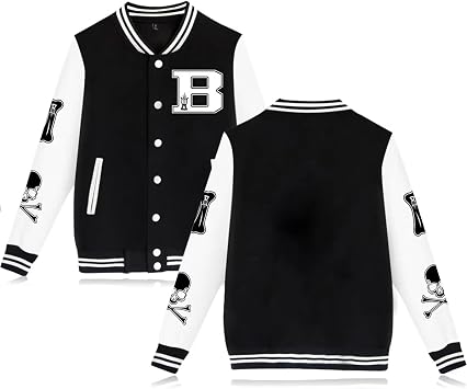 ACEFAST INC Mens Varsity Baseball Jacket Letterman Bomber Jacket Fashion Casual Streetwear Letter Print Jacket