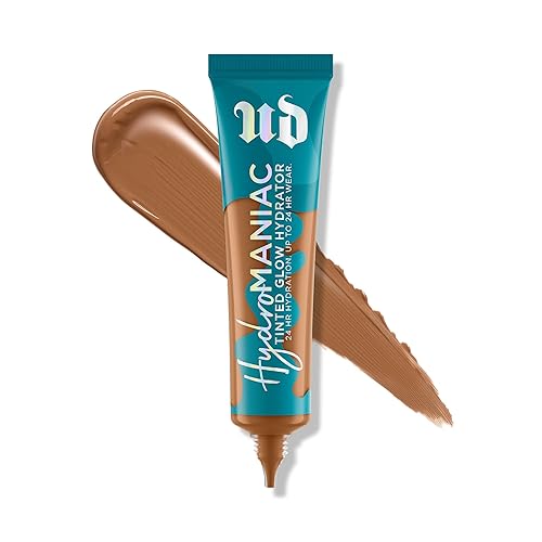 Urban Decay Hydromaniac Dewy Foundation, hidratante tintado hidratante para piel seca, cobertura media construible, con filtrado de kombucha y