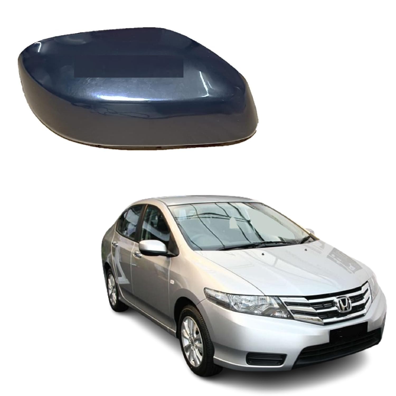 Side View Mirror Cover Skull Cap for Honda City I-vtec 3RD GEN, F/L 2008-2013 | Without Indicator Cut Type | Unpainted ABS Mirror Housing Replacement | Car Exterior Accessories RIGHT DRIVER SIDE-picture-26
