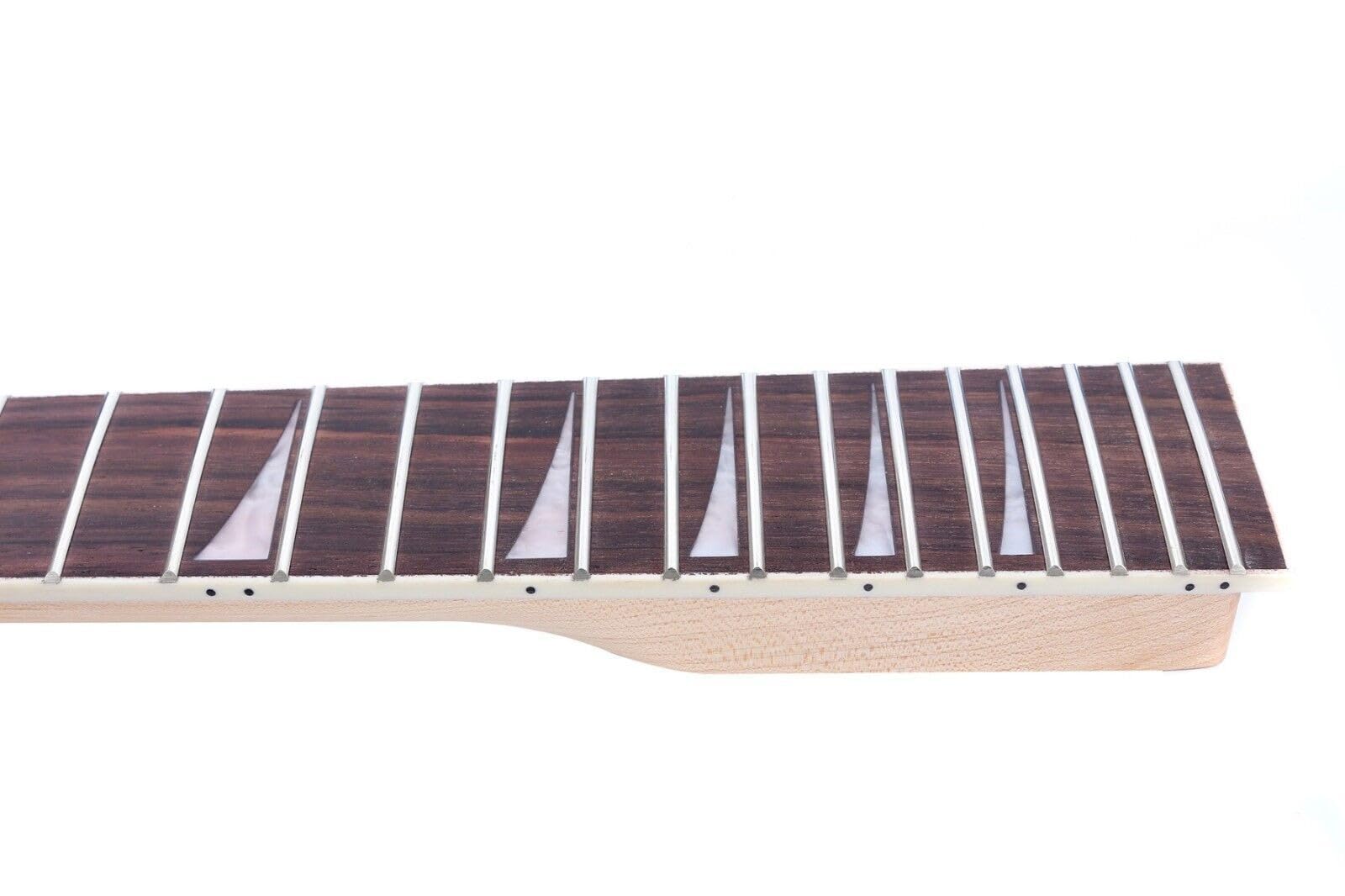 Gitarren-Jackson-Stil, anschraubbarer Ahornhals mit 24 Bünden, 64,8 cm, Palisander-Griffbrett-Hals, eingelegte Gitarrenteile, Ersatz (24 Bünde, 64,8 cm)