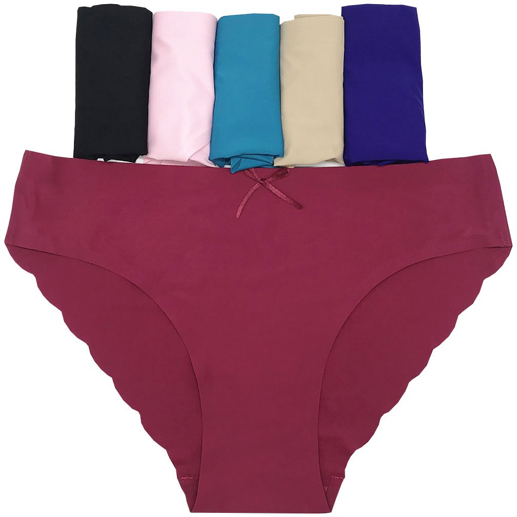 Women's Invisible Seamless Laser Cut Brief Panties Bikini Underwear hipater Panty 6 Pack