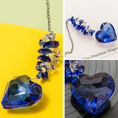 Miniatura 7 de WEISIPU Atrapasoles Decoración Ventana  Colgante de prisma de bola de cristal de corazón para mamá, atrapa el sol colgante para ventana, decoración