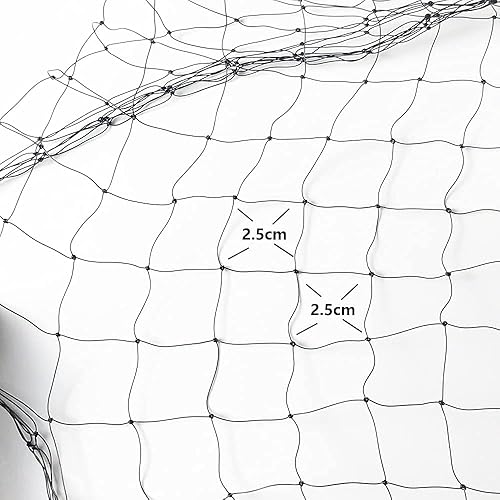 Miniatura 4 de YOKMO Red de riel de balcón para gatos, red anticaídas para mascotas, balcón para mascotas, malla para cercas para perros, malla de nailon negro