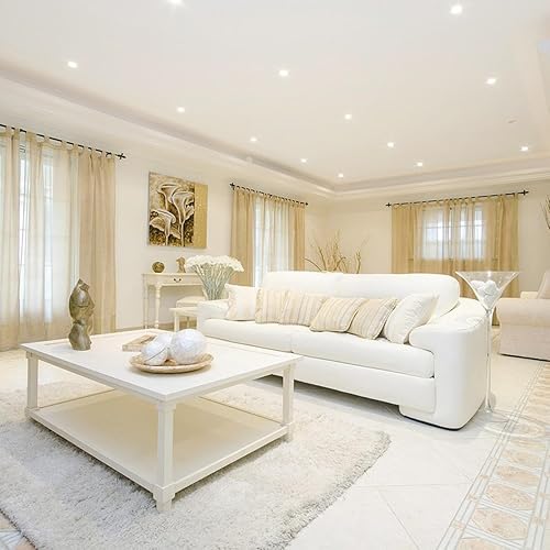 Miniatura 5 de 4 Pack 56 Inch LED Can Lights Length Adjustable Recessed Lights,12W60W,4000K Cool White,800LM,Retrofit Downlight ETL Damp Rated,Dimmable,Slope