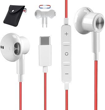 Amazon.com: USB C Headphones, YUANBAI USB C Earbuds with Microphone  Magnetic Stereo OnePlus 7T 8T Pro Headphones, in-Ear Wired Earbuds Sport  Type C Earphones for Pixel 5 4 XL Samsung Note 20