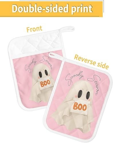 Miniatura 9 de Juego de 4 agarraderas de gnomos de Navidad para cocina, antideslizantes y aislantes de calor, juego de agarraderas de tela de toalla con bolsillo,