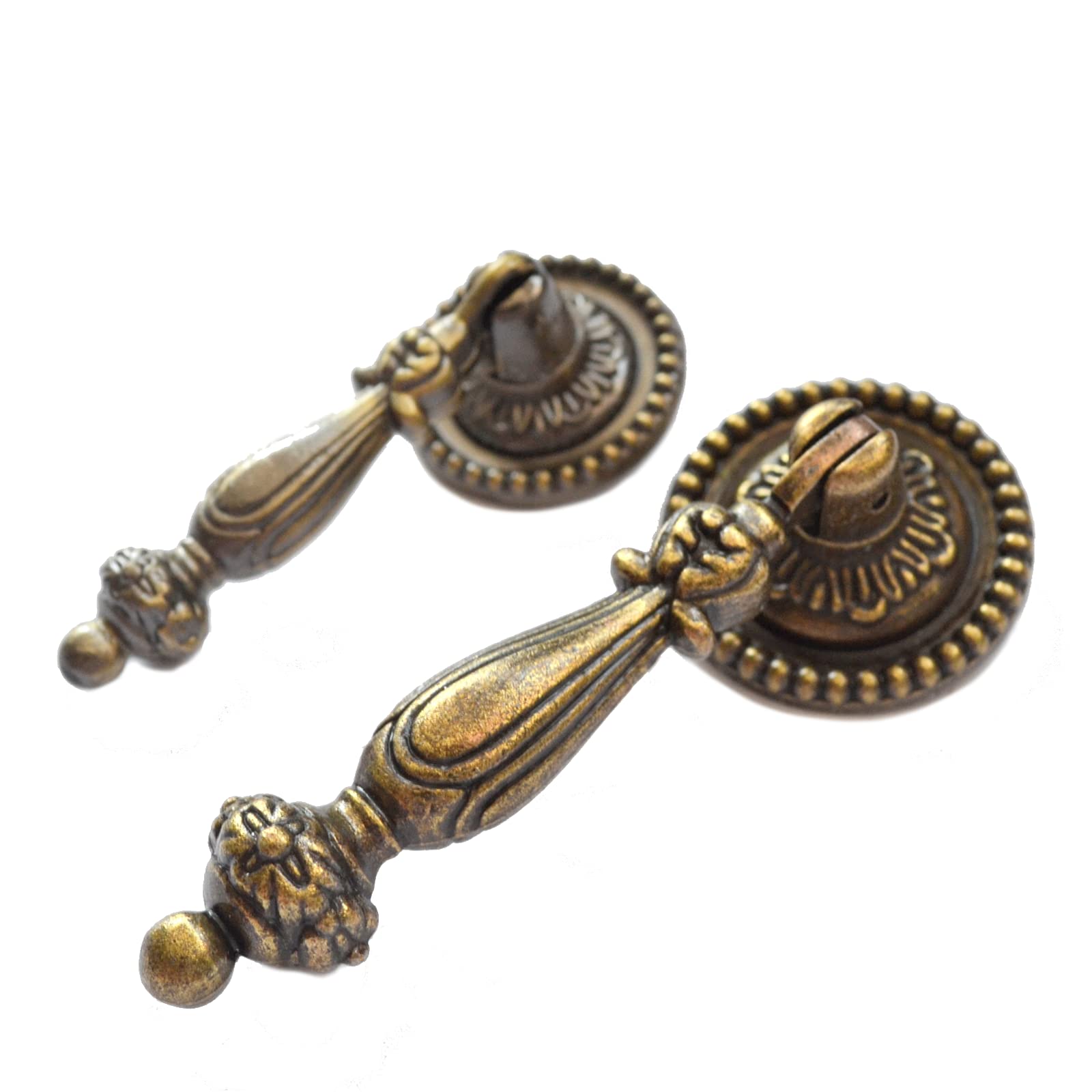 Vintage Bronze Drawer Pulls - Antique Cabinet Knobs -5 Vintage Bronze Drawer Pulls - Antique Cabinet Knobs -5