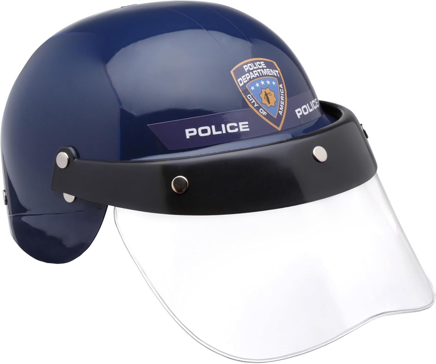 Dress Up America Police Helmet with Visor - Costume Police Hat for Kids - Cop Accessory Hat