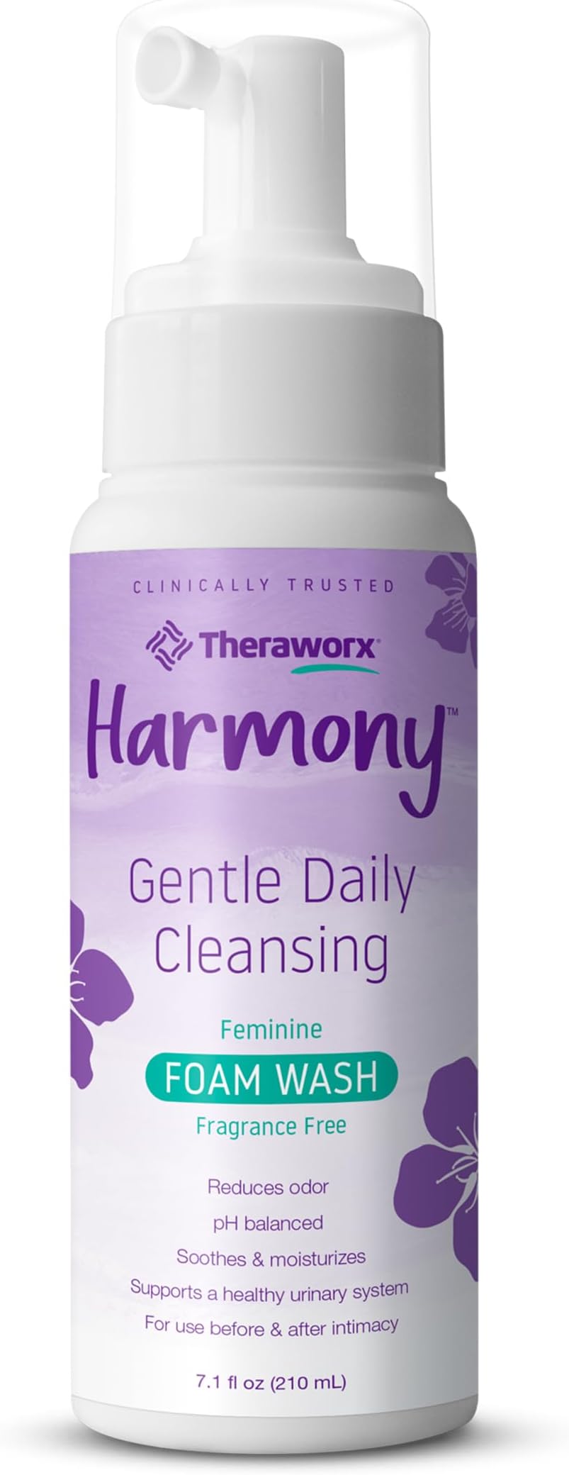 Harmony Daily Feminine Care Foam, Gentle Daily Cleansing Fragrance Free, Reduces Odor, pH Balanced - 7.1 fl oz - 1 Count