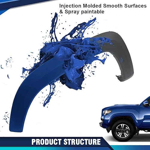 Miniatura 6 de PIT66 Guardabarros delanteros compatibles con Toyota Tacoma 2016-2021, 7587204060, TO1290109 Lado del conductor