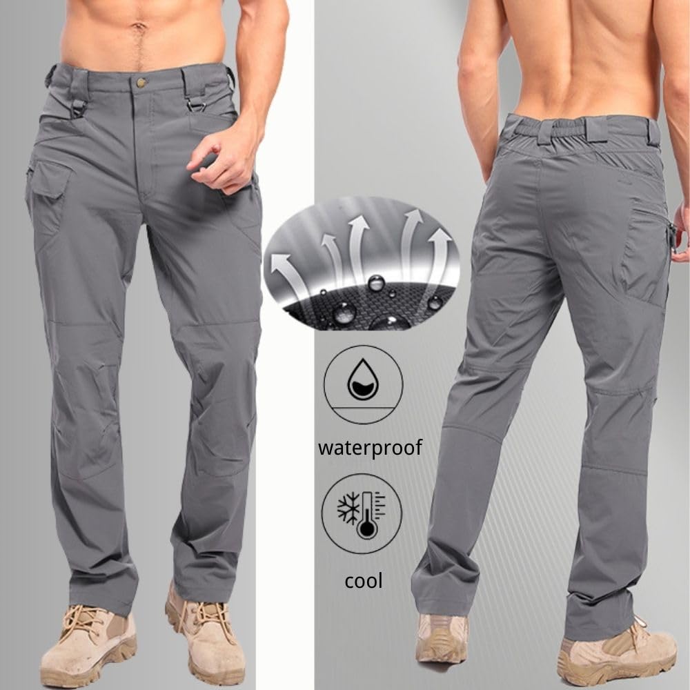Pantalon de randonnée léger pour homme, pantalon de jogging, pantalon d'entraînement léger, pantalon de trekking d'été, extensible pour homme