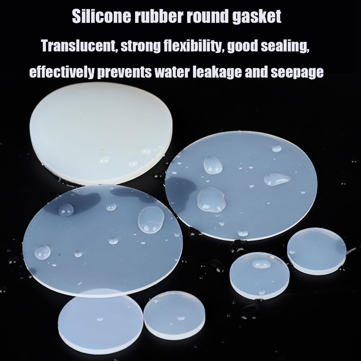 10 pcs disques ronds en caoutchouc silicone blanc, Ø 10-100mm, 2mm d’épaisseur, résistants à la chaleur, flexibles, antidérapants et antivibration, pour DIY, maison et usage industriel(100mm*2mm)
