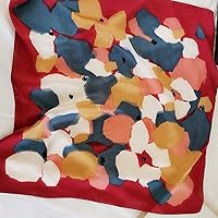 Vista 108 de FONYVE - Pañuelo de satén sedoso de tamaño mediano para mujer, cuadrado, 27.5 x 27.5 pulgadas