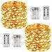 Produktbild Lichterkette Batterie, 2er 10M 100 LED Lichterkette 8 Modi Außenbeleuchtung Batteriebetrieben Kupferdraht Wasserdichte IP68 mit Fernbedienung und Timer für Innen/Außen Weihnachten Dekoration, Warmweiß
