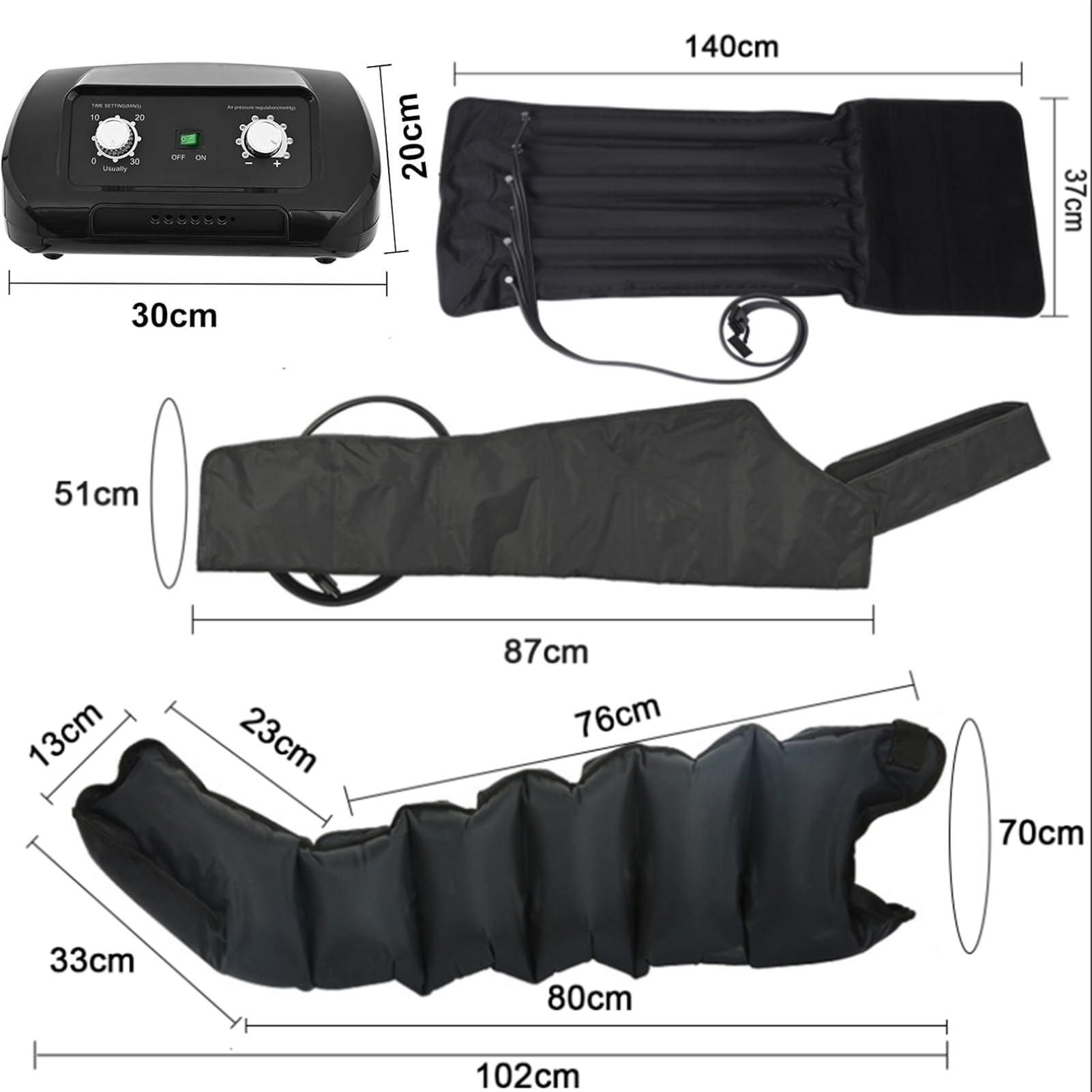 Pressoterapia Professionale Per Casa, Gambali Pressoterapia Linfodrenaggio 6 Camere, Massaggiatore Per Gambe Addome E Braccia, Apparecchio Completo Per Rilassamento Total Body