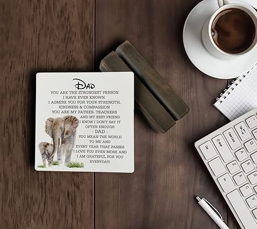 Miniatura 5 de Letrero de madera con texto en inglés To My Dad I Love You regalo para papá de hijas e hijas placa con soporte de madera regalo de placa de madera